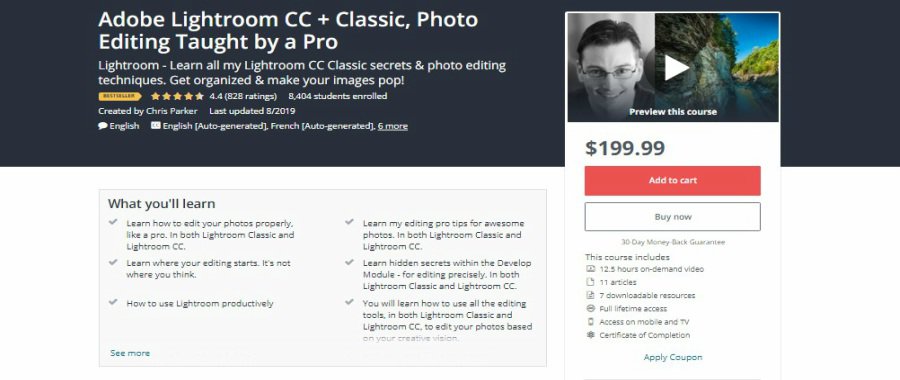 Adobe Lightroom CC + Classic, Photo Editing Taught by a Pro