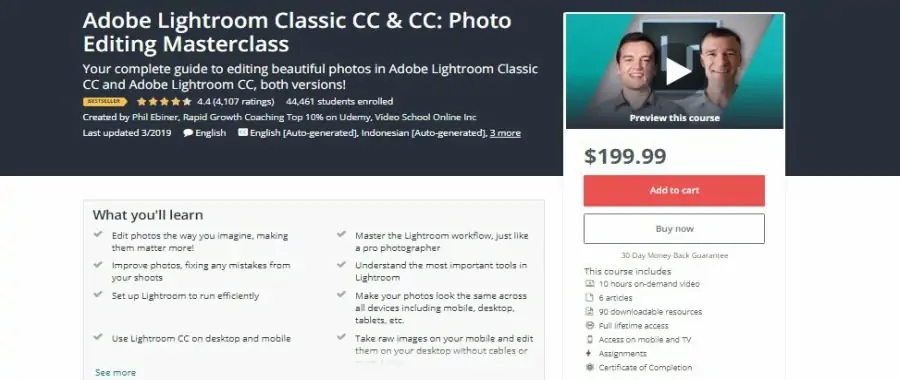 Adobe Lightroom Classic CC & CC: Photo Editing Masterclass