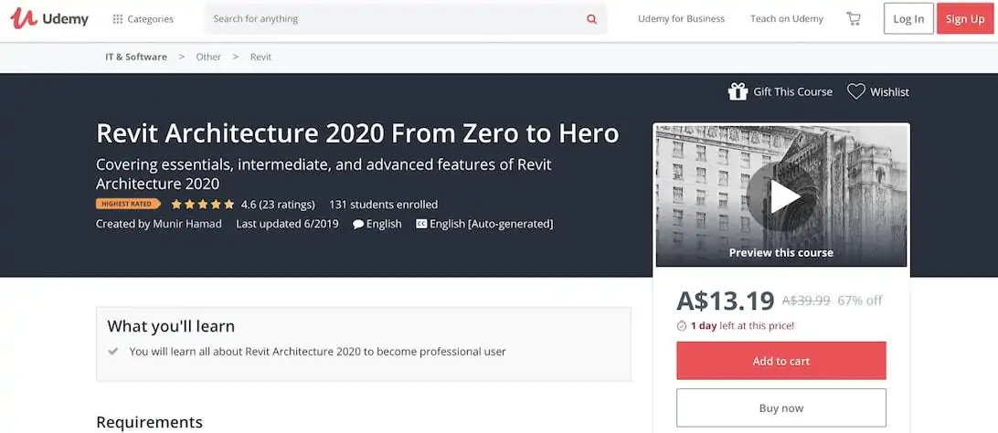 Revit Architecture 2020 From Zero to Hero