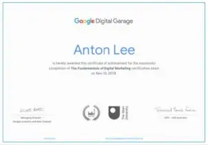 google digital garage certificate