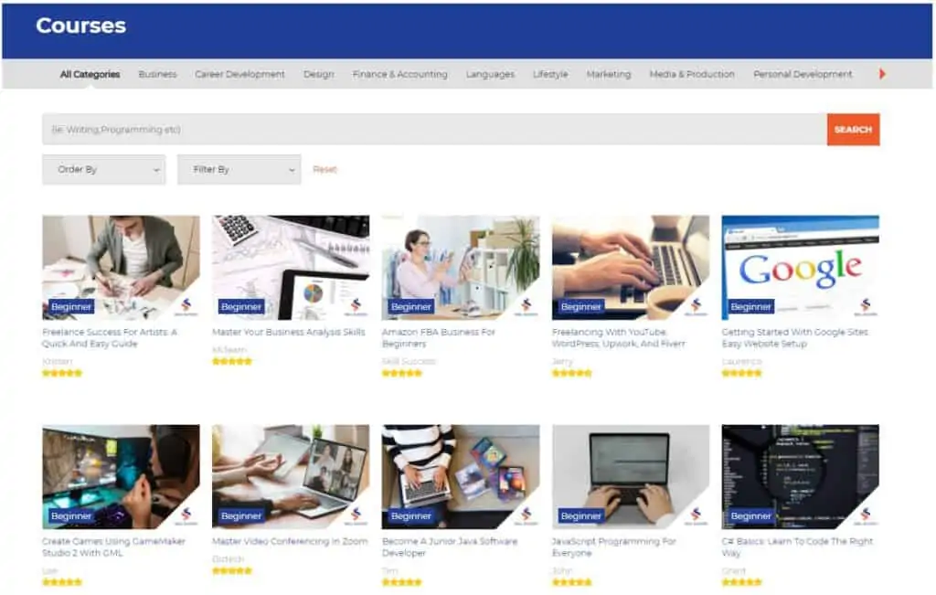 SkillSuccess Category Pages