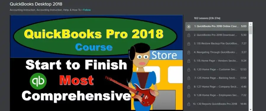 Skillshare QuickBooks Desktop 2018