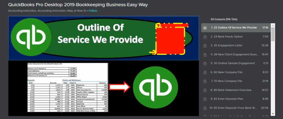 Skillshare QuickBooks Pro Desktop 2019 – Bookkeeping Business – Easy Way