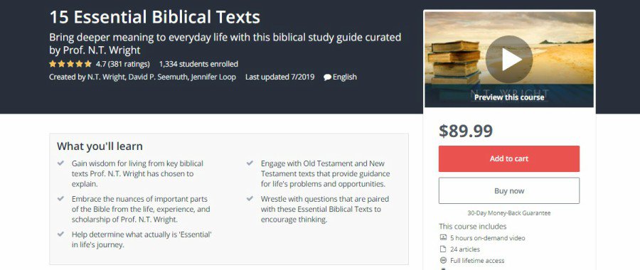Udemy: 15 Essential Biblical Texts
