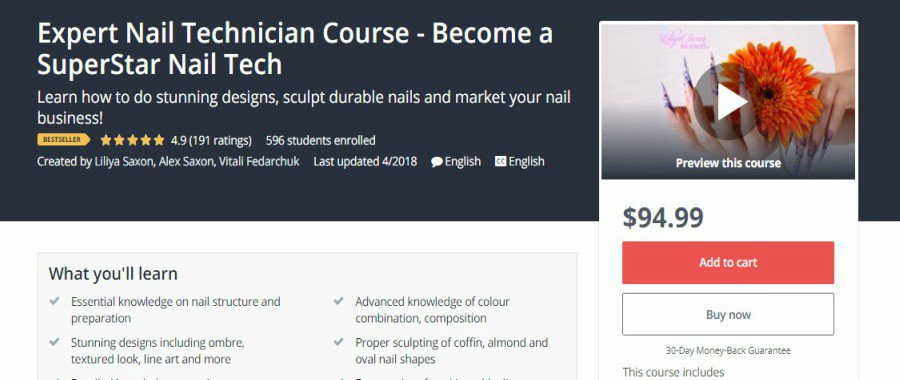 Udemy: Expert Nail Technician Course – Become a Superstar Nail Tech