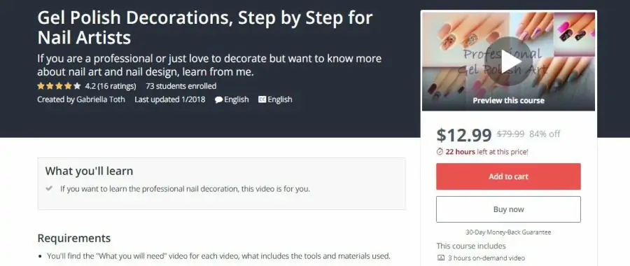 Udemy: Gel Polish Decorations, Step by Step for Nail Artists