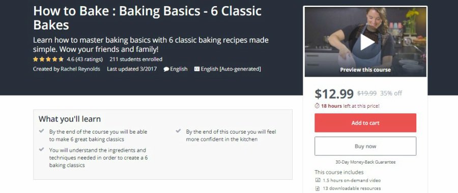 Udemy How to Bake Baking Basics – 6 Classic Bakes