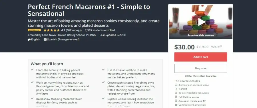 Udemy: Perfect French Macarons #1 – Simple to Sensational
