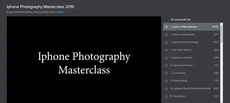Iphone Photography Masterclass 2019