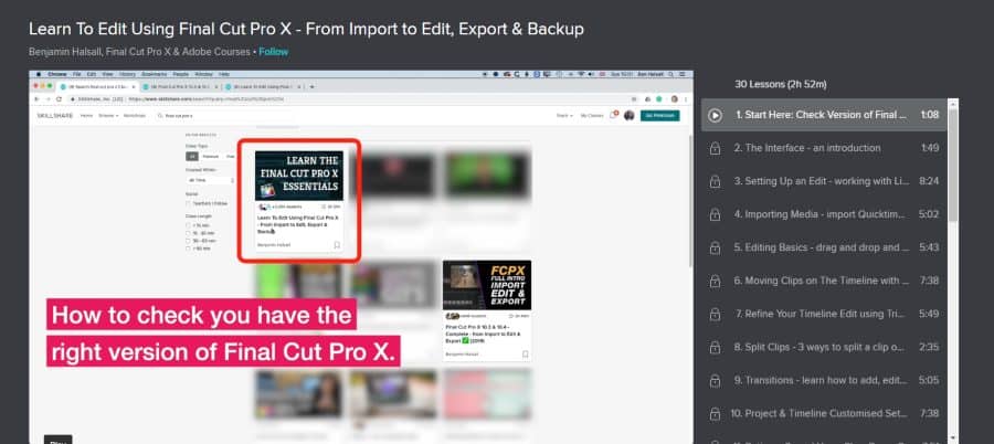 Learn to Edit Using Final Cut Pro X - From Import to Edit, Export & Backup