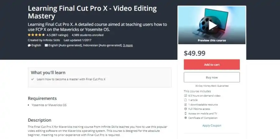 Learning Final Cut Pro X - Video Editing Mastery