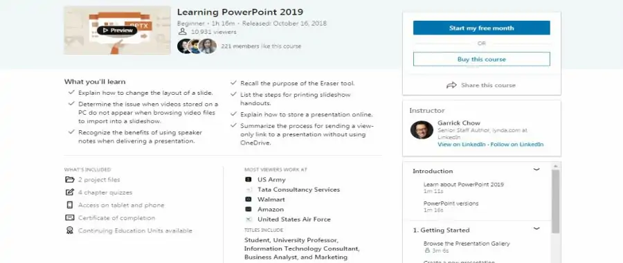 Learning PowerPoint 2019