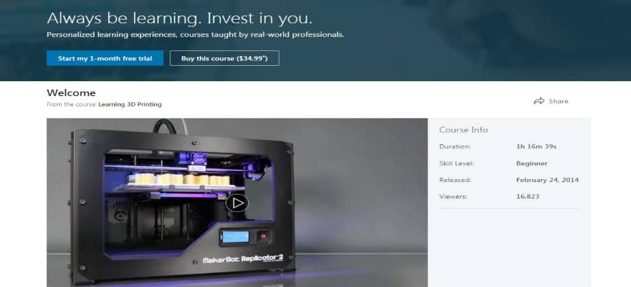 LinkedIn: Learning 3D Printing
