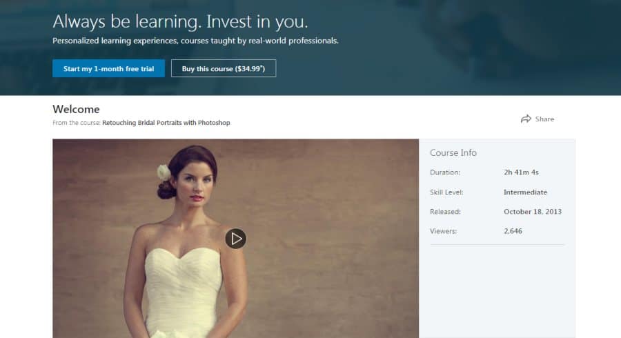 LinkedIn: Retouching Bridal Portraits With Photoshop
