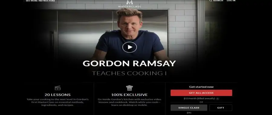 Masterclass: Gordon Ramsay Teaches Cooking I