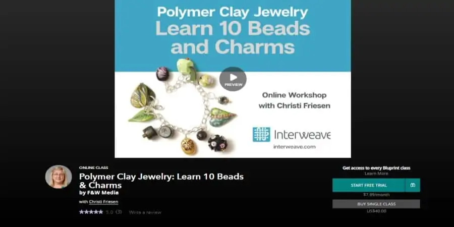 Polymer Clay Jewelry: Learn 10 Beads & Charms