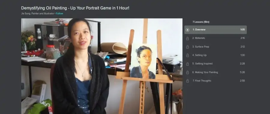 Skillshare: Demystifying Oil Painting: Up Your Portrait Game in 1 Hour!