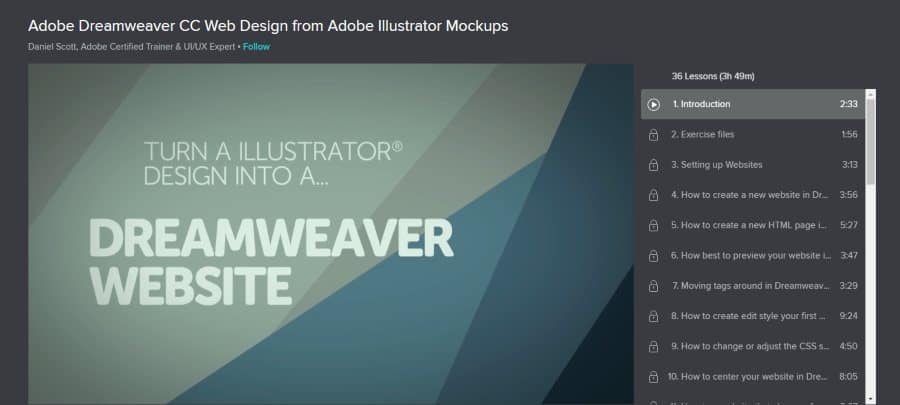 Skillshare: Adobe Dreamweaver CC Web Design from Adobe Illustrator Mockups
