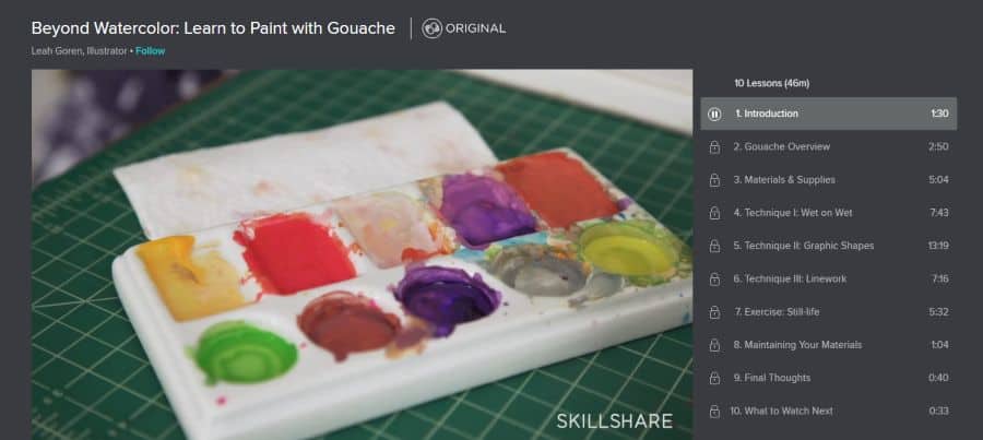 Skillshare: Beyond Watercolor: Learn to Paint With Gouache