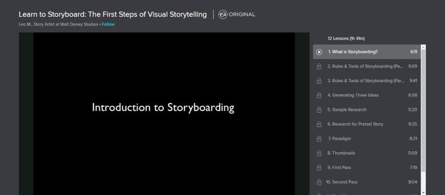 Skillshare: Learn to Storyboard: The First Steps of Visual Storytelling