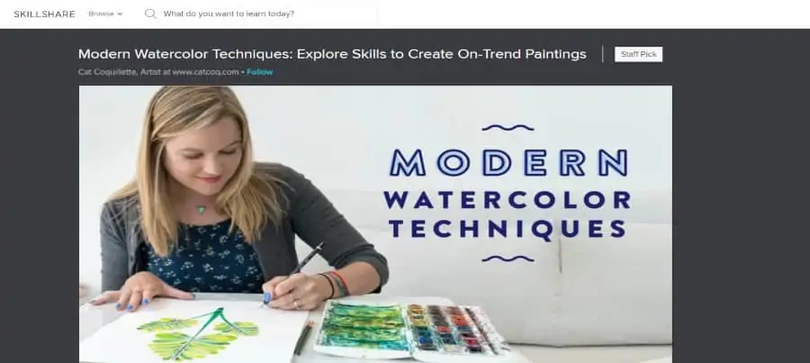 Skillshare: Modern Watercolor Techniques: Explore Skills to Create On-Trend Paintings