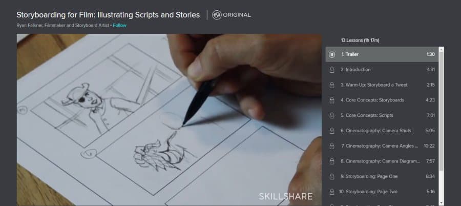 Skillshare: Storyboarding for Film: Illustrating Scripts and Stories