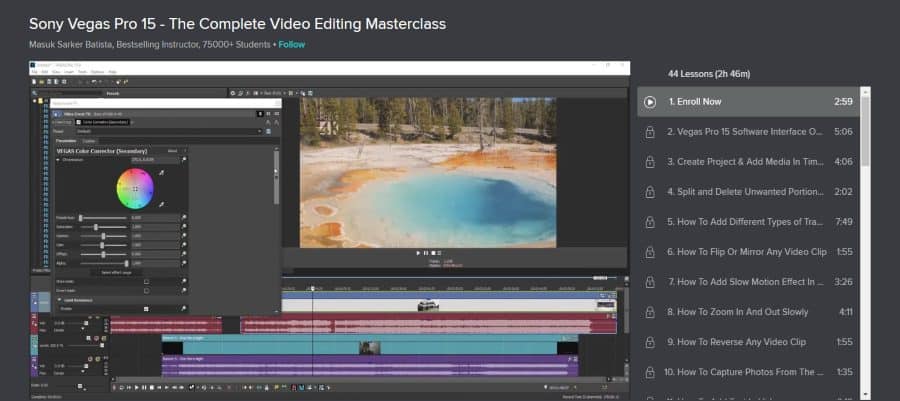 Sony Vegas Pro 15 - The Complete Video Editing Masterclass