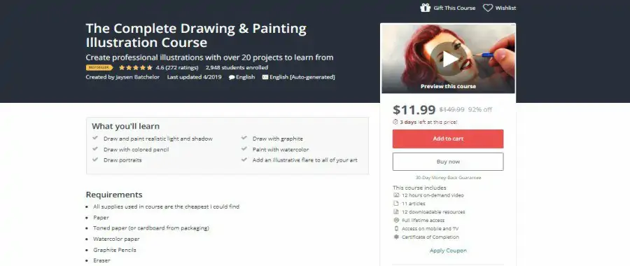The Complete Drawing & Painting Illustration Course