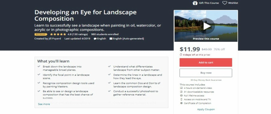 Udemy: Developing an Eye for Landscape Composition