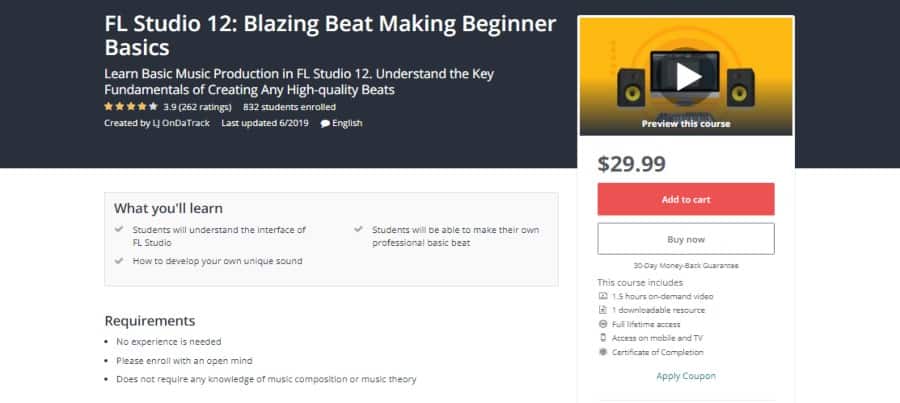 Udemy: FL Studio 12: Blazing Beat Making Beginner Basics