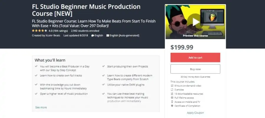 Udemy: FL Studio Beginner Music Production Course