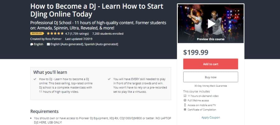 Udemy: How to Become a DJ: Learn How to Start DJing Online Today