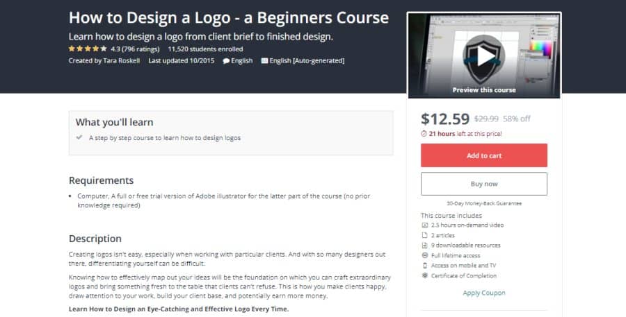 Udemy: How to Design a Logo – a Beginner’s Course