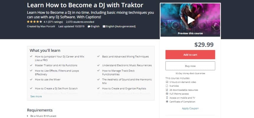 Udemy: Learn How to Become a DJ With Traktor