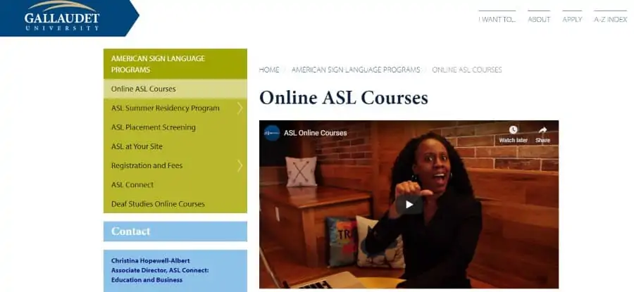 Gallaudet University: Online ASL Courses