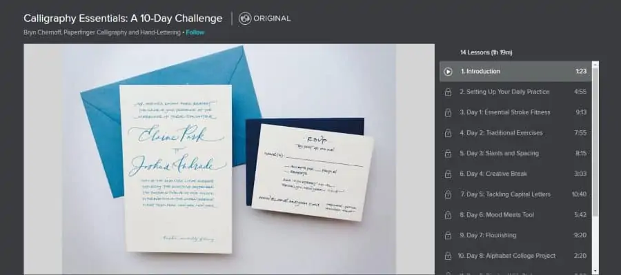 Skillshare: Calligraphy Essentials: A 10-Day Challenge