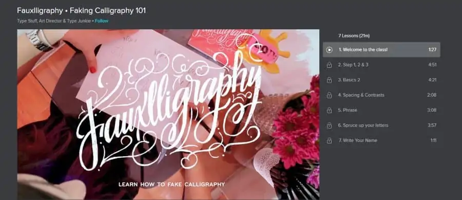 Skillshare: Fauxlligraphy – Faking Calligraphy 101