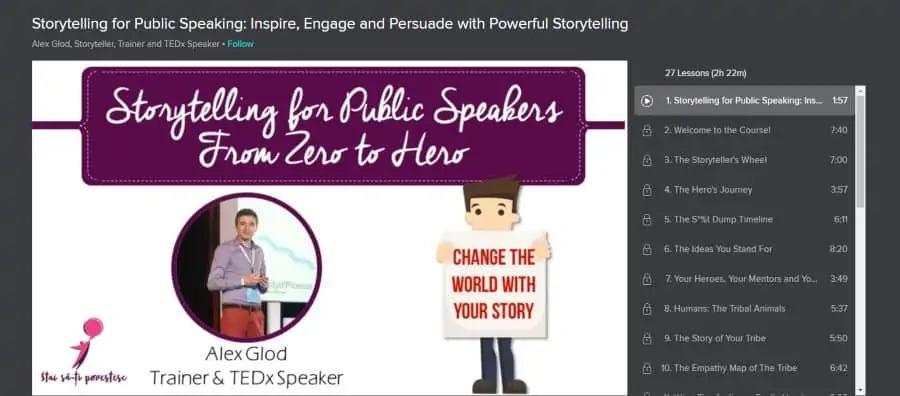 Skillshare: Storytelling for Public Speaking: Inspire, Engage and Persuade with Powerful Storytelling