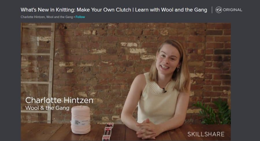 Skillshare: What’s New in Knitting: Make Your Own Clutch | Learn with Wool and the Gang - best online knitting classes