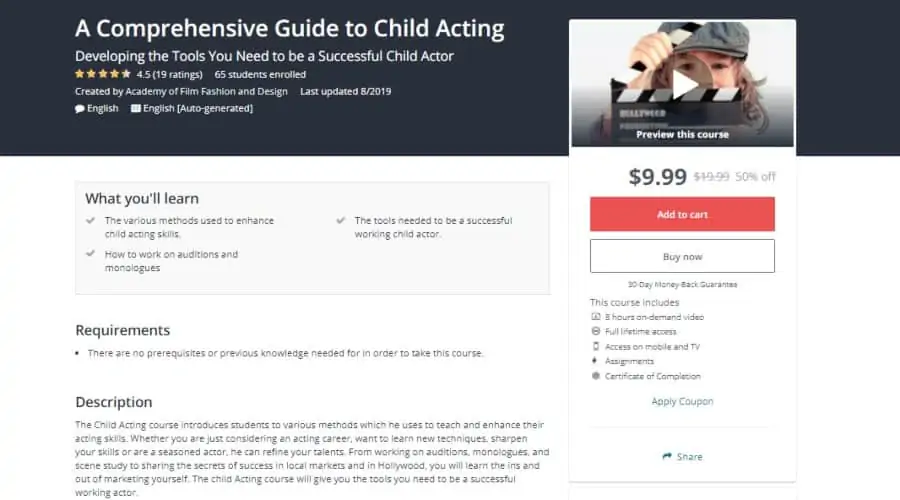 Udemy: A Comprehensive Guide to Child Acting