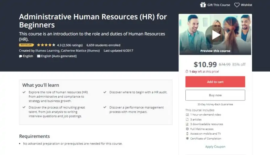 Administrative Human Resources (HR) for Beginners