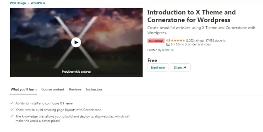 Introduction to X Theme and Cornerstone for WordPress