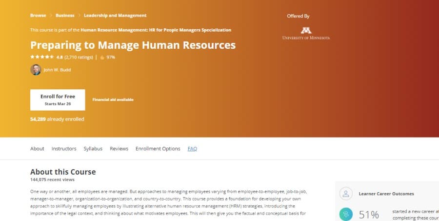 preparing to manage human resources coursera assignment answers