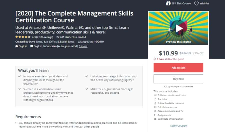 The Complete Management Skills Certification Course