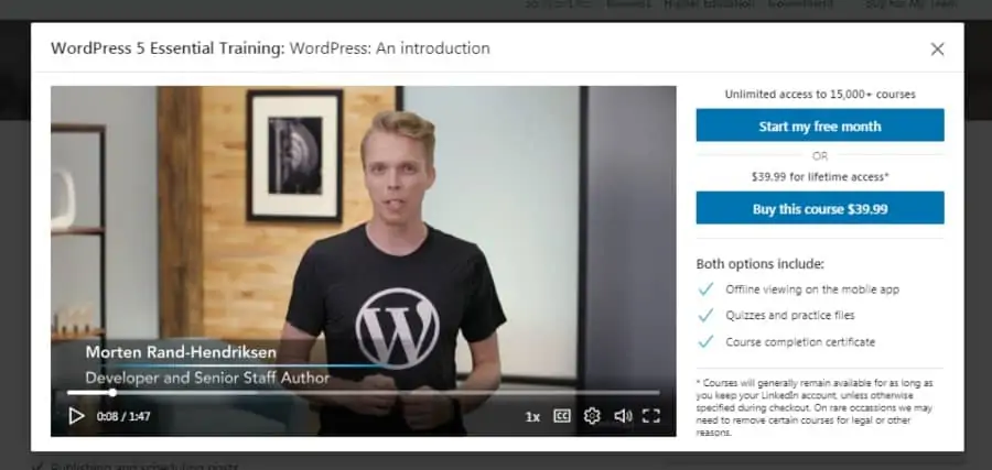 WordPress 5 Essential Training