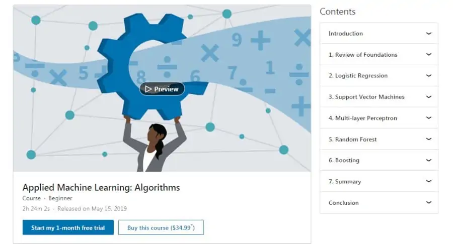 Applied Machine Learning: Algorithms
