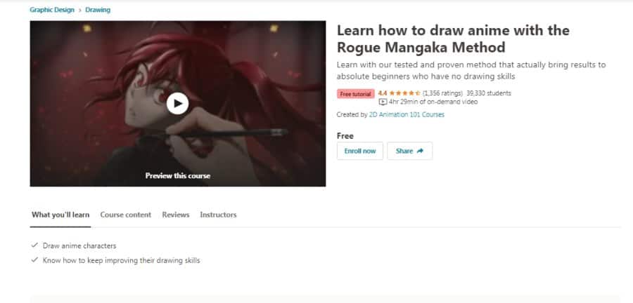 Learn how to draw anime with the Rogue Mangaka Method