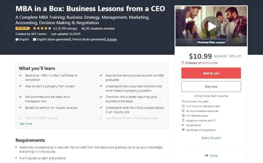 MBA in a Box: Business Lessons from a CEO