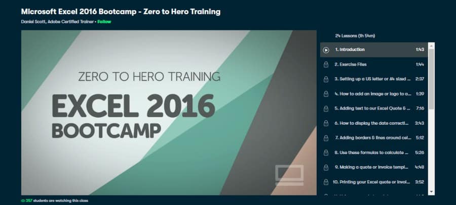 Microsoft Excel 2016 Bootcamp - Zero to Hero Training