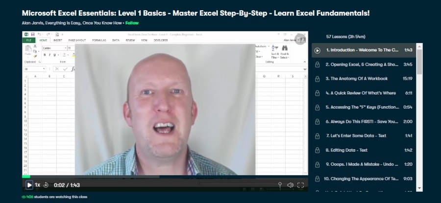 Microsoft Excel Essentials: Level 1 Basics - Master Excel Step-By-Step - Learn Excel Fundamentals!